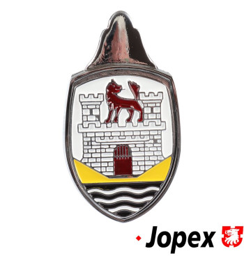 Emblemat przedni, styl Wolfsburg. Wersja z odlewu ciśnieniowego o dużej wytrzymałości