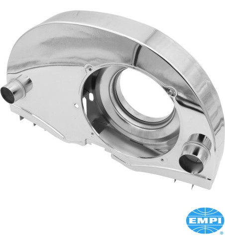 Super fan shroud with air ducts and Doghouse, 36 HP style, chrome
