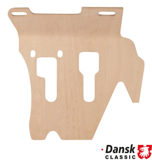 Pedal floor board, form-pressed laminated birchwood