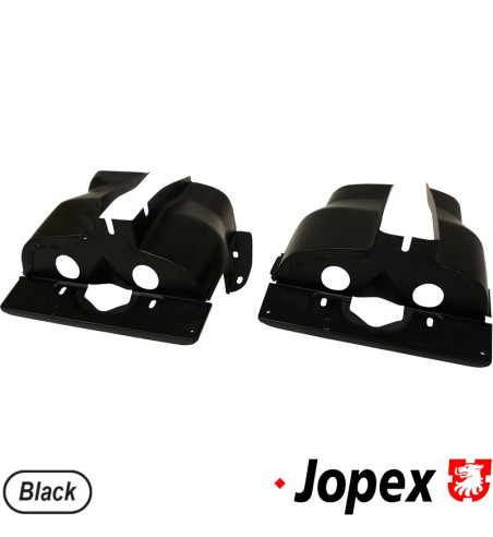 Cyl. head tins set, black. Fits single port engines. Sold in pair