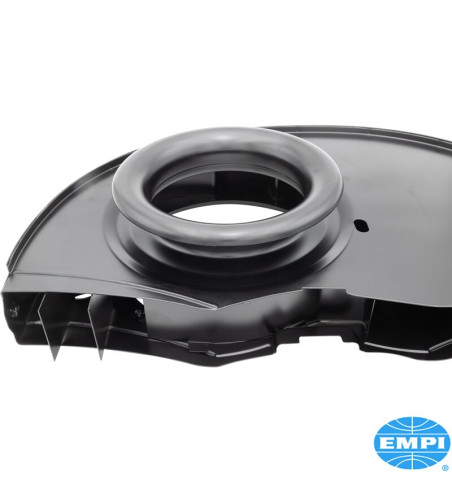 Super fan shroud with air ducts and without Doghouse, 36 HP style, black