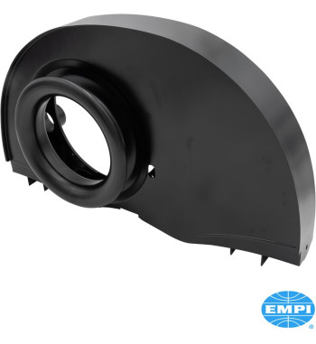 Super fan shroud with air ducts and without Doghouse, 36 HP style, black