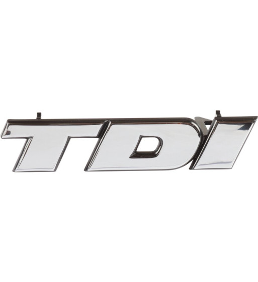 Emblemat TDI, przód, chrom/niebieski
