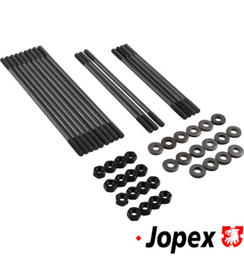 Stud kit, 8 mm, dual port, Brazil. Consists of 4 pieces 8x185 mm, 3 pieces 8x200 mm and 9 pieces 8x235 mm
