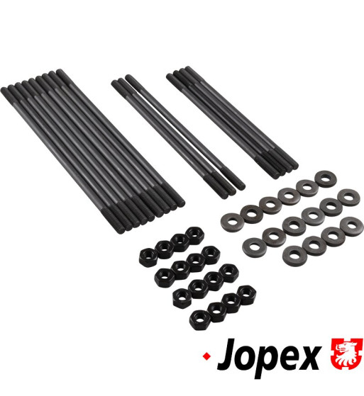 Stud kit, 8 mm, dual port, Brazil. Consists of 4 pieces 8x185 mm, 3 pieces 8x200 mm and 9 pieces 8x235 mm