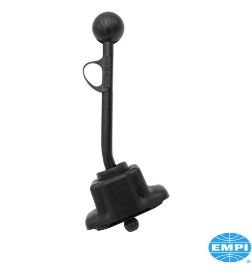 Trigger gear shift, black powder finish with black knob, short, overall length 12