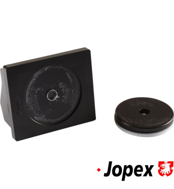 Trip odometer KM, black with chrome trim