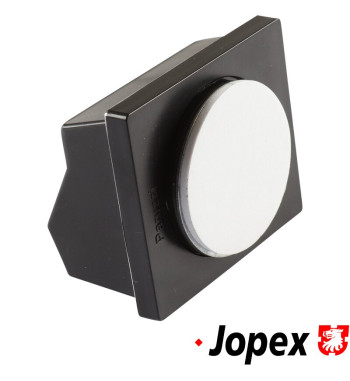 Trip odometer KM, black with chrome trim