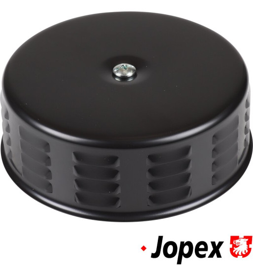 Air filter with louvres, black