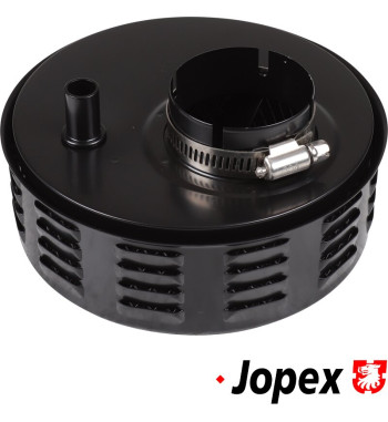 Air filter with louvres, black