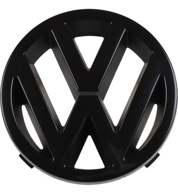 Emblemat VW na osłonę chłodnicy, czarny, 125 mm