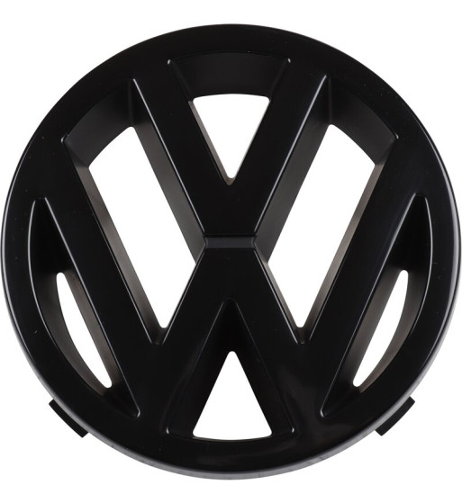 Emblemat VW na osłonę chłodnicy, czarny, 125 mm