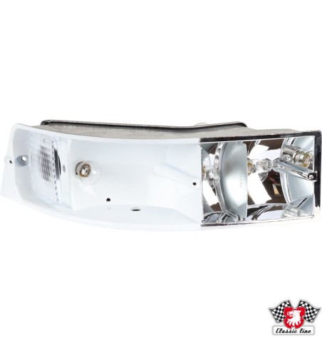 Tail light house (metal) with bulb and gasket, left