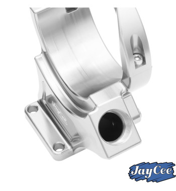 Alternator stand, Billet style aluminium, silver anodized, 12 Volt