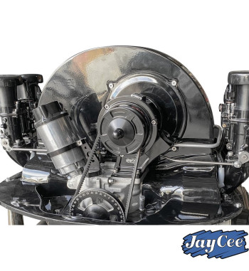 Alternator stand, Billet style aluminium, silver anodized, 12 Volt