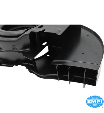 Super fan shroud without air ducts and with Doghouse, 36 HP style, black