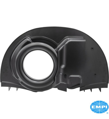 Super fan shroud without air ducts and with Doghouse, 36 HP style, black