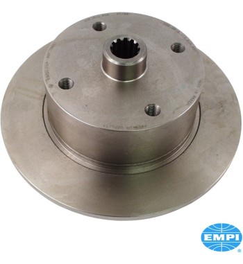 Brake disc with hub, rear, 277x9.5 mm, 4x130, I.R.S., long spline