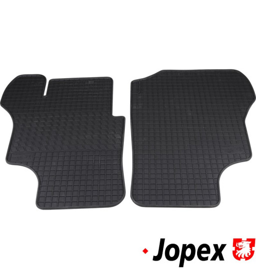 Floor mat set, front, black, 2 pieces. Made of rubber