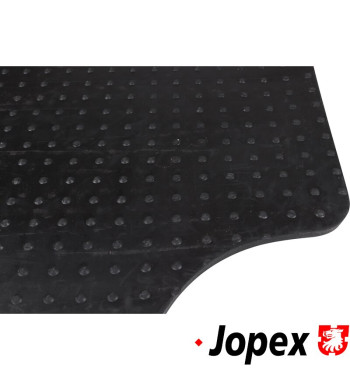 Floor mat set, front, black, 2 pieces. Made of rubber
