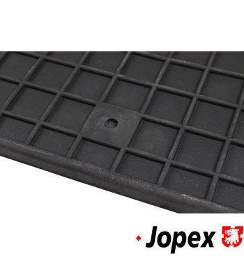 Floor mat set, front, black, 2 pieces. Made of rubber