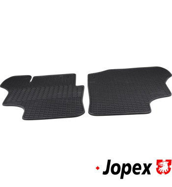 Floor mat set, front, black, 2 pieces. Made of rubber