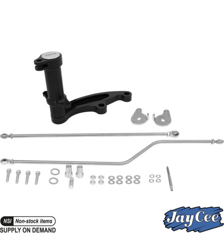 Jaycee Billet style accelerator linkage kit for carburettor, Street Linkage, black