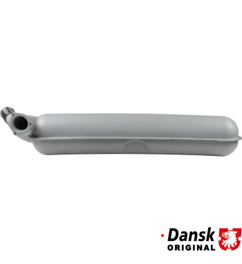 Tylny wydech, z jedną rurą wydechową Ø60 mm. Wykonany ze stali aluminiowanej, z zewnętrzną powłoką w kolorze szarym, odporną na 
