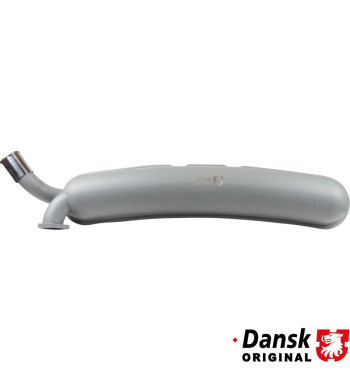Tylny wydech, z jedną rurą wydechową Ø60 mm. Wykonany ze stali aluminiowanej, z zewnętrzną powłoką w kolorze szarym, odporną na 
