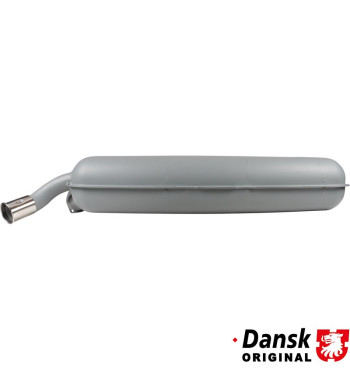 Tylny wydech, z jedną rurą wydechową Ø60 mm. Wykonany ze stali aluminiowanej, z zewnętrzną powłoką w kolorze szarym, odporną na 