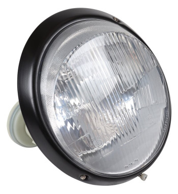 Headlight with black rim, H4. Adjustable