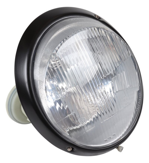 Headlight with black rim, H4. Adjustable