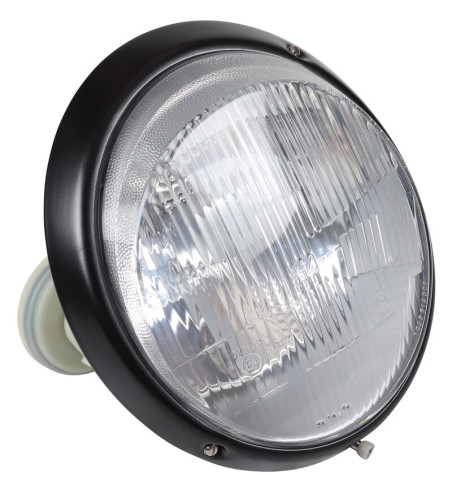 Headlight with black rim, H4. Adjustable