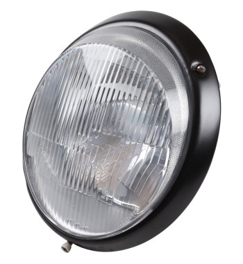 Headlight with black rim, H4. Adjustable