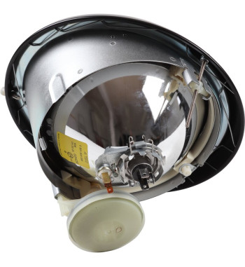 Headlight with black rim, H4. Adjustable