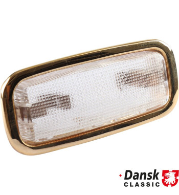 Interior light with brass frame