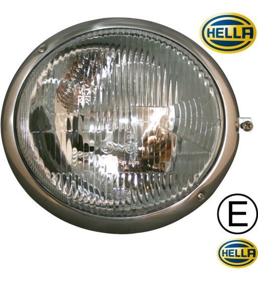 Headlight, with E-mark, right, Hella