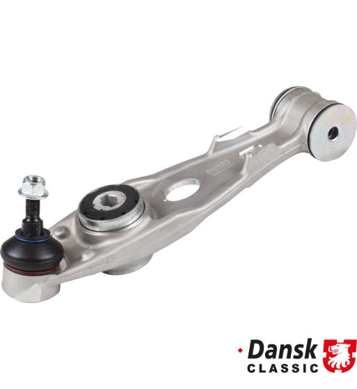 Track control arm with bushing and ball joint, front, lower