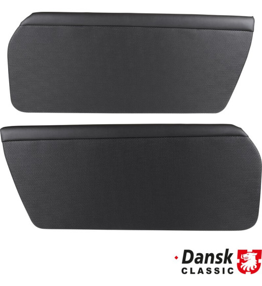 Interior door panel set, black, basketwave