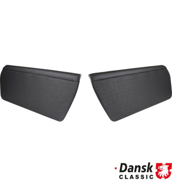 Interior door panel set, black, basketwave