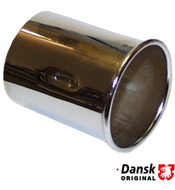 Exhaust tip. Fits Ø60 mm tail pipe. Made of chromed steel