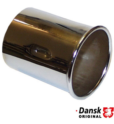 Exhaust tip. Fits Ø60 mm tail pipe. Made of chromed steel