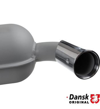 Exhaust rear, OEM type, with one Ø57 mm tail pipe