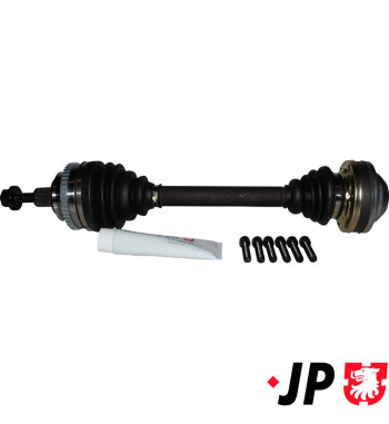 Drive shaft, complete with boots and bolts, front, left/right