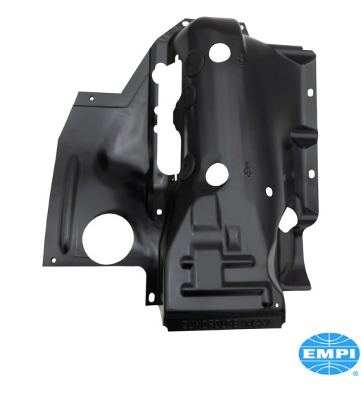 Cylinder cool tin, lower, black, left, 1 piece. Increases the air flow to the cylinder head for extra cooling.