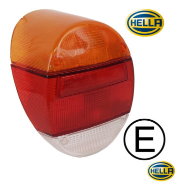 Lens for tail light, orange/red/clear, left/right, with E-mark