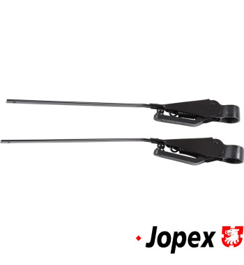 Wiper arm set, front, left/right, black