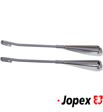 Wiper arm set, front, left/right, chrome