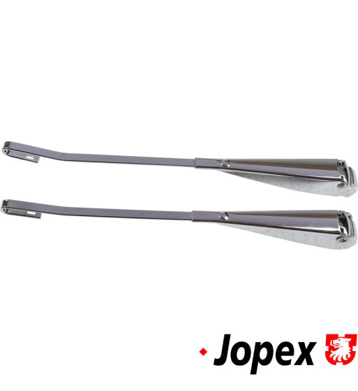 Wiper arm set, front, left/right, chrome