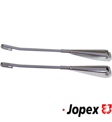 Wiper arm set, front, left/right, chrome